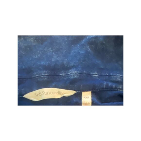 Soft‎ Surroundings Petite Denim Look Henley Top Blue Long Sleeve XS - Picture 4 of 7